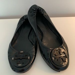 Black patent leather Tory Burch flats